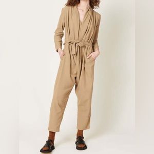 BLACK CRANE Crossed Jumpsuit in Mocha XS